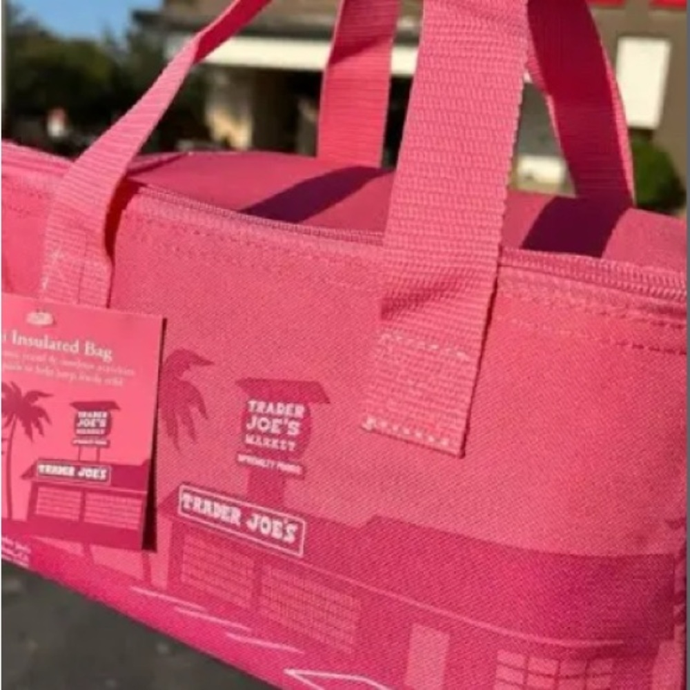 Trader Joe’s Valentine’s Mini Pink Insulated Tote Bag BRAND NEW SAME DAY SHIPPIN